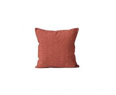 Soleil docre Paon Coussin, Polyester, Rouge, 40 x 40 cm