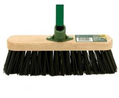 Elliott balai 29 cm avec poils en pVC, dures et manche mÃ©tal, 1,2 m, vert