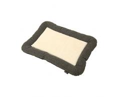 CODICO 6COU201_T70 Coussin Rectangulaire Effet, Polyester, Chocolat/Beige, 70 x 50 x 5 cm