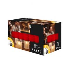 Spaas 84 Recharges Non parfumÃ©es, Cire de Paraffine, gobelet Plastique Rouge, D 50 mm x H 60 mm