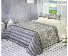 AlgodÃ³n Blanco Coton Blanc Meireles Couvre-lit Jacquard-Housse de Coussin 60 x 40 cm 180 x 270 cm; 60 x 40 cm Gris