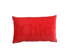 RIOMA Chic Coussin de Chaise, Polyester 50x30x4 cm Rouge