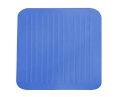 Spirella Viva Tapis de Douche en Caoutchouc Bleu 55 x 55 cm