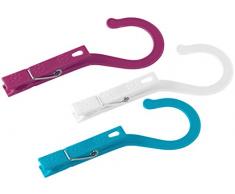 Fackelmann 61402Â 5Â Crochets Pince Linge, Crochet de Suspension, Une Suspension Crochet