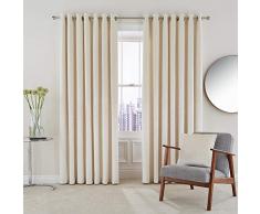 Peacock Blue Hotel Escala Rideaux, 100% Velours Polyester, Oyster, 90x72