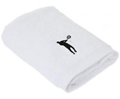 Lasa Home Drap de Bain 70x140, Collection Tennis, Blanc, Coton, 70x140x1 cm