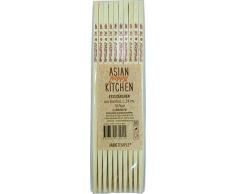 Jade Temple Baguettes en bambou avec impression asiatique 24 cm Neutre au goût, 10 paires par paquet