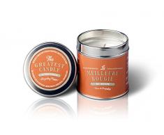 The Greatest Candle Bougie dans Le Monde de lÃtain avec Fleur de Darjeeling de Parfum, Cire végétale, Blanc, 7.5 x 7.5 x 7.8 cm