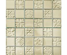 Alfa de CER 5902027020915 MOZAIK, Verre, Champagne métallique, 29,8 x 29,8 cm