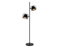 Lucide 05721/02/30 Lampadaire, MÃ©tal, E14, 80 W, Noir, ArgentÃ©