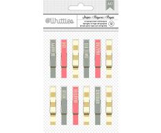 American Crafts Designer Bureau Pinces à Linge Rayures 12 pièces