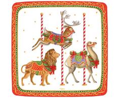 Caspari 13340SP Lot de 8 Assiettes Ã Dessert, Papier, Multicolore, 21 x 21 x 0,02 cm