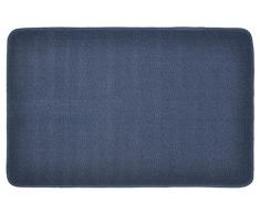 Deco-Mat 300073 Paillasson antidérapant et Lavable, idéal pour Le Bain ou la Cuisine, 50 x 80 cm, Bleu foncé
