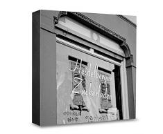 COGNOSCO HG-HD106 Tableau Mural en Bois pour Photos de 15 x 15 cm avec Photo darchitecture Heidelberg Noir/Blanc