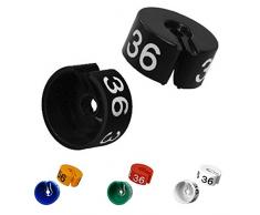 Vlotho Lot de 25 bagues en Plastique pour Le repérage de la Taille sur Cintre Noir