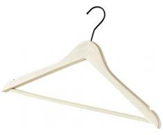 Compactor Home RAN7121 Cintre Platine avec Barre Bois et MÃ©tal Ecru 44 x 1,8 x 25 cm