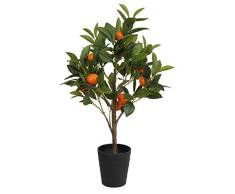 Fleurs artificielles avec Pot de Fleurs Orange