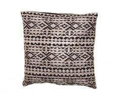 Sukima Decor aztÃ¨que Coussin de Chaise, Polyester, Blanc et Noir, 45Â x 45Â x 5Â cm