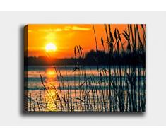 Bonamaison Peinture sur toile, multicolore, 70 x 100 cm - Conçu et fabriqué en Turquie