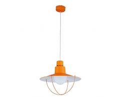 Homemania Gora Suspension Orange MÃ©tal Verre 40 x 40 x 120 cm
