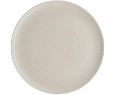 Ambition 93054 Assiette Ã dessert Piano Assiette Ã tarte en porcelaine Passe au lave-vaisselle Moderne et Ã©lÃ©gant, Porcelaine, gris, 27 cm Speiseteller