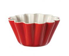 PORCELLANA Arezzo Pudding Bol cm 11, Porcelaine, Rouge, 0.1Â x 0.1Â x 0.1Â cm