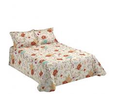 Viantala Trianon 100Â Set Drap Lit 180, Coton, Rouge et Blanc.