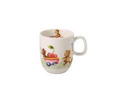 Villeroy & Boch Hungry as a Bear Mug pour enfants avec anse, 250 ml, Porcelaine Premium, Blanc/Multicolore