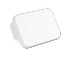 Relaxdays Miroir de Table inclinable, Miroir de Voyage, Miroir de Table, Miroir de Rasage, Haut concave, Cadre en Plastique, Blanc, ABS, 2 x 22 x 15 cm
