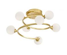 Wofi Plafonnier dintérieur en verre 280 W Doré