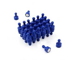 Magnet Expert Bleu Quille Aimant - Bureau et réfrigérateur (12mm de diamètre x 21 mm de haut) (paquet de 48)