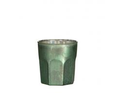 Casa Vivante Castello Photophore, Verre, Vert, 8Â x 8Â x 8Â cm