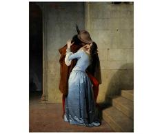 Legendarte Tableau, Impression sur Toile - Le Baiser Francesco Hayez - cm. 60x75