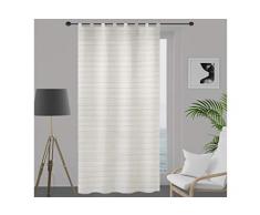 Soleil docre Lina Voilage, Polycoton, Blanc, 140 x 250 cm