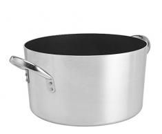 Casseroles Agnelli Platinum Marmite Haute en Aluminium, avec 2 Poignées en Acier INOX, Argent, 40 litres