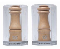 T&G Woodware Moulin à sel Classique en Acrylique Transparent/Bois de hêtre FSC Naturel 150 mm