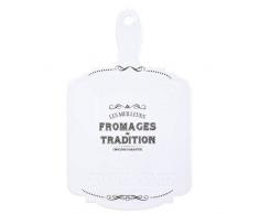 Easy Life 841DEGO Plateau Fromage, Porcelaine, Blanc, 29 x 18 x 0,05 cm