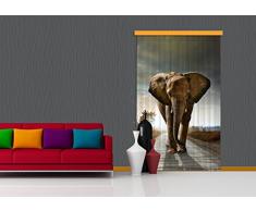 AG Design Rideau Voilage FCC l 4507 Ã©lÃ©phant 140 x 245 cm 1 piÃ¨ce