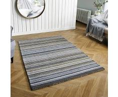 Rugs Direct 34236 Tapis, 100% Laine, Gris, 80cm x 150cm
