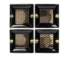 J. Kersten BV Lot de 4 cendrier en cÃ©ramique Mix