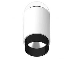 JUNG PL S1 D05 WW SW Projecteur, blanc alpin (blanc) - BoÃ®tier noir (noir) - Anneau anti-reflet