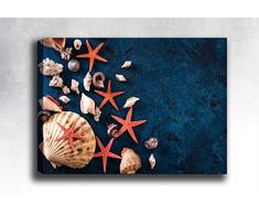 Bonamaison Peinture sur toile, multicolore, 70 x 100 cm - ConÃ§u et fabriquÃ© en Turquie