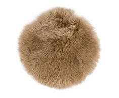 GÃ¶zze Coussin de Chaise en Peau de Mouton Ã 38 cm, Taupe, 38 x 38 cm