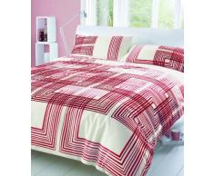 Dreams n Drapes Logan Housse de couette avec taies doreiller pour lit simple Rouge