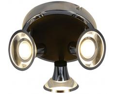 NÃ¤ve Leuchten 1239942Â A + + to a, Spot LED mural/de plafondBlack, 15Â W, chrome, 18Â x 13Â x 18Â cm