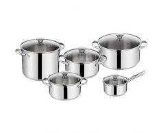 Lot de 10 casseroles en acier inoxydable