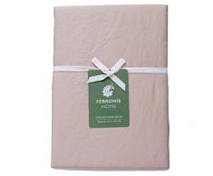 Moorish Idol - Satin de Coton Drap Plat- 240cm x 300cm- Rose Argile