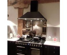 Credence Inox - Fond de Cuisson - L 120 x H 70 cm ( Ep = 17 mm ) Inox miroir