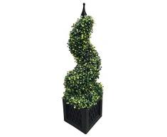 Geko Tour de buis Artificielle en Spirale Vert Taille L 80 cm