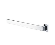 Haceka 1143809 Porte Serviette Edge tournant, Acier inoxidable, Argent, 30 x 10 x 10 cm